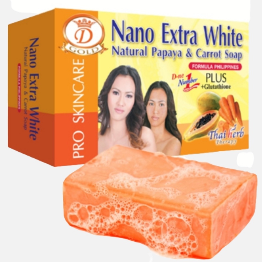 NANO EXTRA WHITE PAPAYA CARROT SOAP 160G