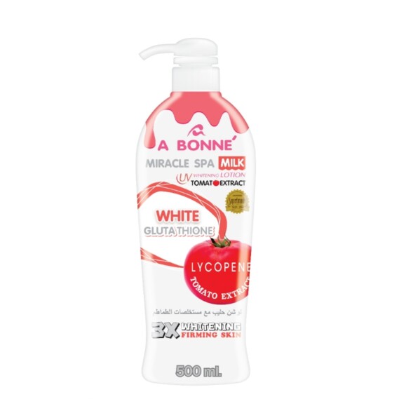 A BONNE’ MIRACLE SPA MILK UV WHITEING LOTION+ TOMATO EXTRACT 500ML