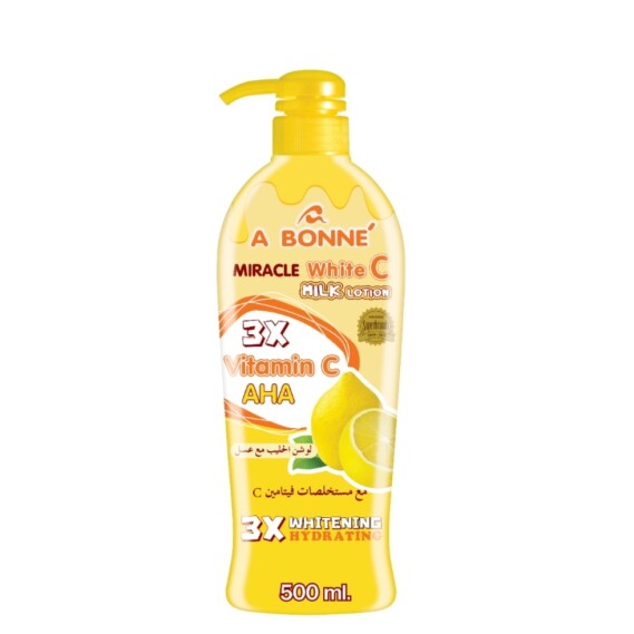 A BONNE’ MIRACLE WHITE C MILK LOTION Extra VitaminC and AHA 500ML