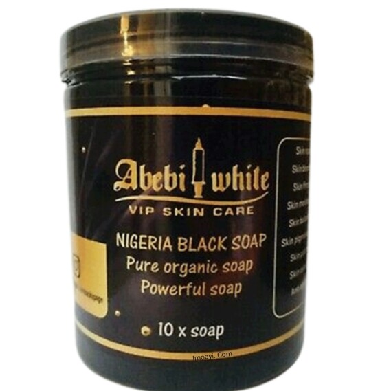 Abebi white  VIP SKIN CARE  NIGERIA BLACK SOAP Pure Organic Soap Powerful Soap  10 x soap