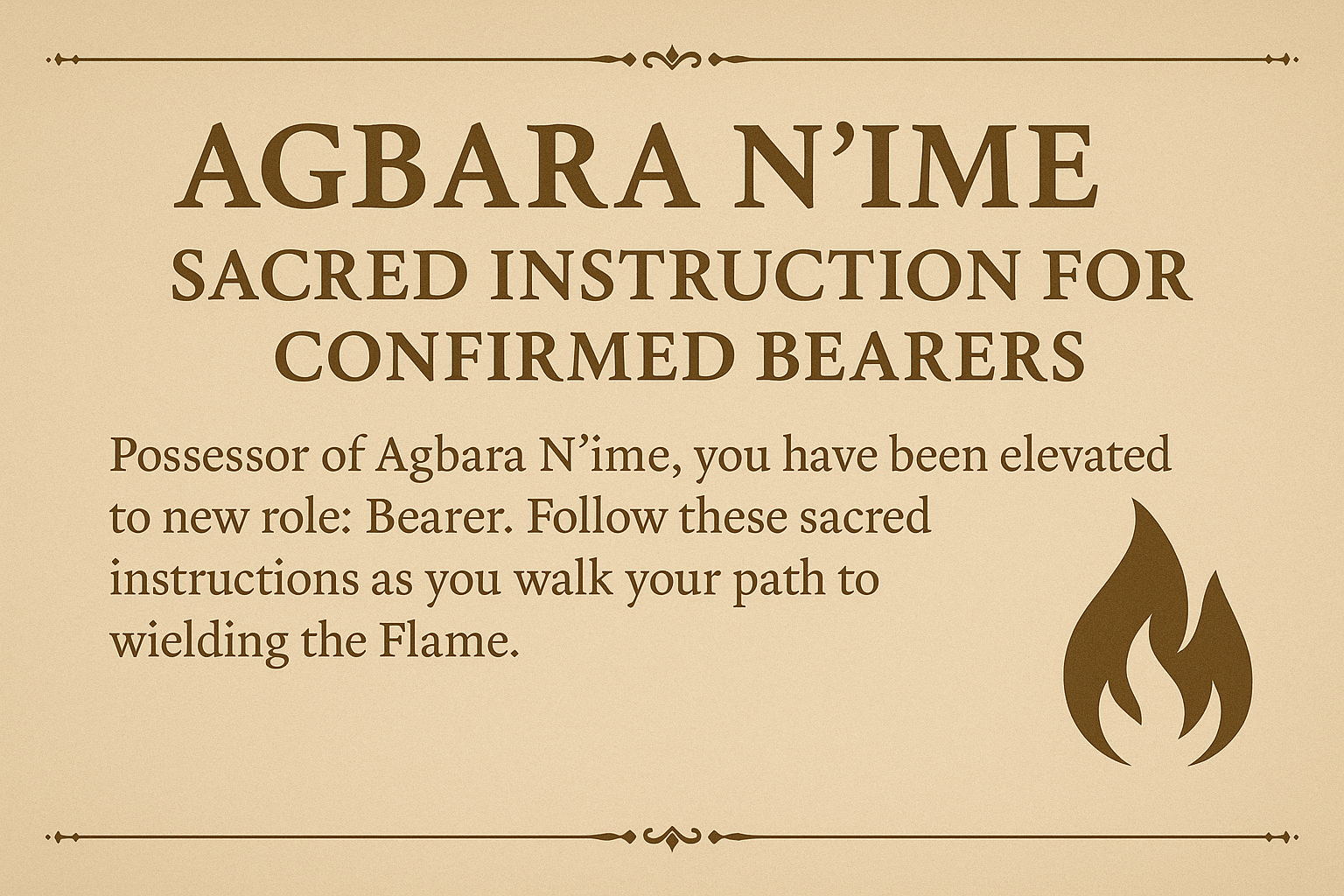 Agbara-N’ime-Sacred-Instruction-for Confirmed Bearers