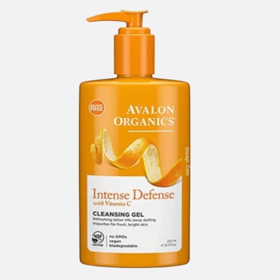 Avalon Organics Cleansing Gel, Intense Defense with Vitamin C, 8.5 Oz