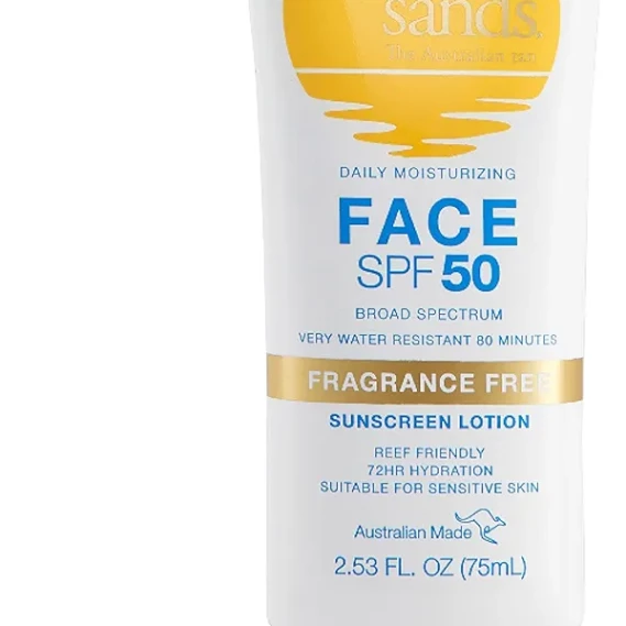 Bondi Sands Fragrance Free Daily Sunscreen Face SPF 50 Lotion 2.53 Oz/75 mL