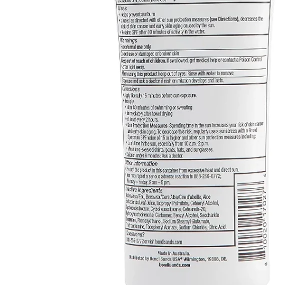 Bondi Sands Fragrance Free Daily Sunscreen Face SPF 50 Lotion 2.53 Oz/75 mL