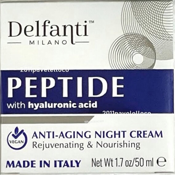 Delfanti Milano Peptide with Hyaluronic Acid Anti-Aging Night Cream 1.7 oz/50 mL