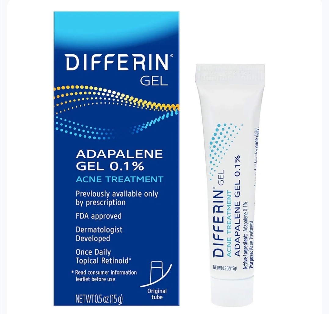 Differin 0.1% Adapalene Acne Treatment Gel, 15g