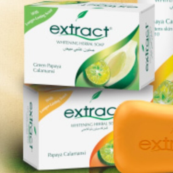 extract® WHITENING HERBAL SOAP Papaya Calamansi 125g (Made in Philippines)