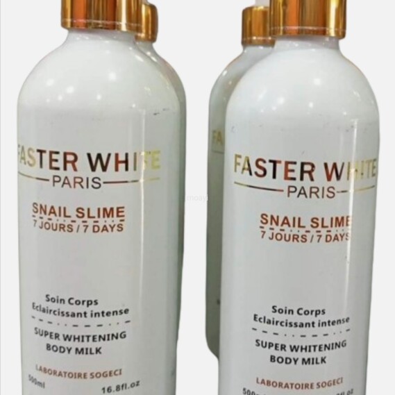 FASTER WHITE PARIS  SNAIL SLIME 7Days SUPER WHITENING BODY MILK 500 ml  16,8 fl.o