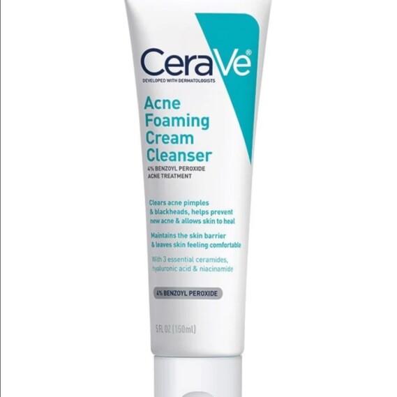 Cerave Foaming 4% benzoyl peroxide acne face wash 150ml