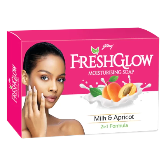 FreshGlow Moisturizing Soap - Milk & Apricot 150g - Pack of 4