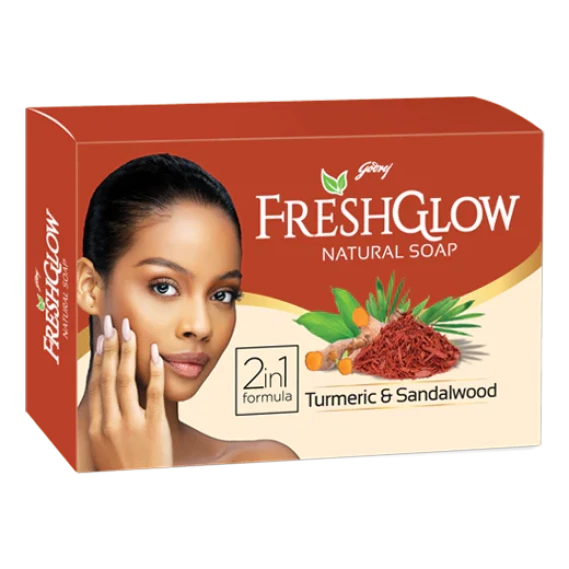 FreshGlow Natural Soap - Crushed Turmeric 65g - Pack of 6