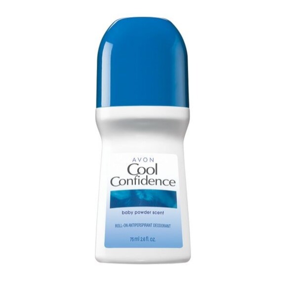 Avon Cool Confidence Baby Powder Roll-On Antiperspirant Deodorant