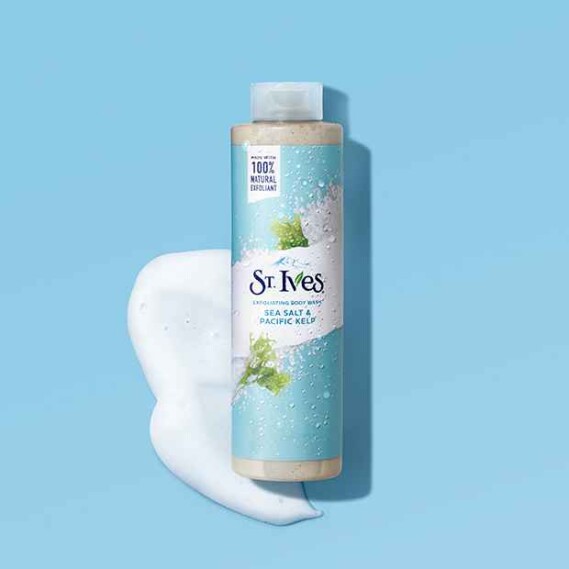 ST. IVES EXFOLIATING BODY WASH SEA SALT AND PACIFIC KELP 650ML