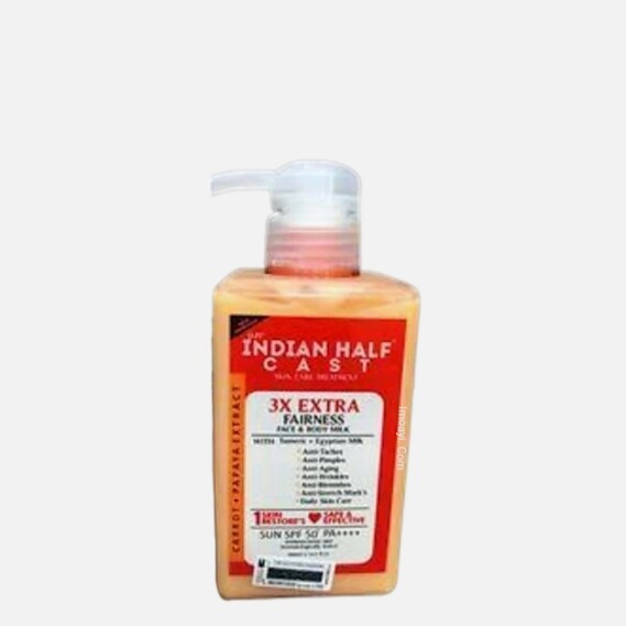 DSF INDIAN HALF CAST  3X EXTRA FAIRNESS  CARROT & PAPAYA LOTION 500ML