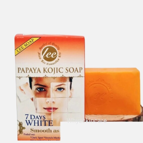 LEE PAPAYA KOJIC SOAP  7 DAYS WHITE SOAP 169G