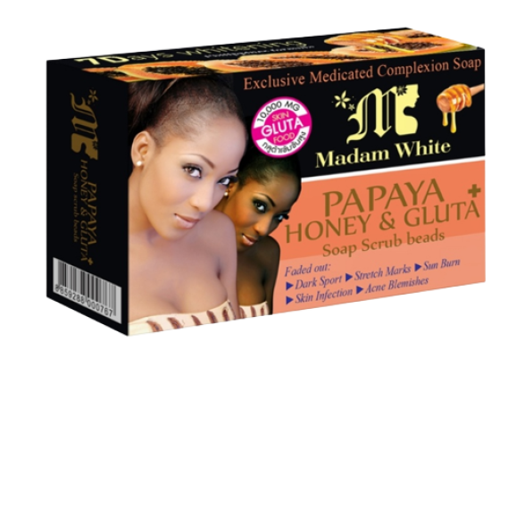 Madam White Papaya + Honey & Gluta Soap 160g