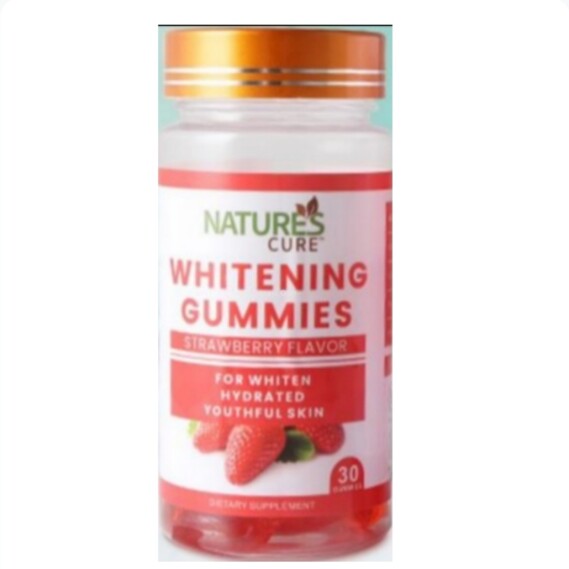 Nature’S Cure Whitening Gummies Strawberry Flavor