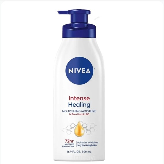 NIVEA Intense Healing, 72 Hour Moisture for Dry to Very Dry Skin Body Lotion 16.9 Fl Oz