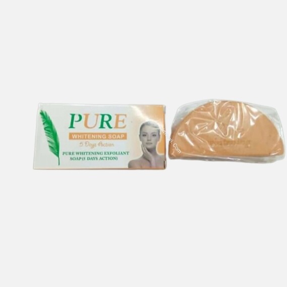 PURE  WHITENING SOAP  5 Days Action  PURE WHITENING EXFOLIANT SOAP (5 DAYS ACTION)PURE  WHITENING SOAP  5 Days Action  PURE WHITENING EXFOLIANT SOAP (5 DAYS ACTION) 150g