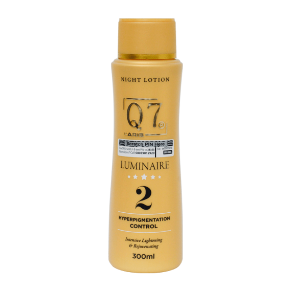 Q7Paris Luminaire Lotion 2 – Hyperpigmentation Control intensive Lightening & Rejuvenating NIGHT LOTION  300ml