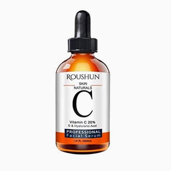 ROUSHUN SKIN NATURALS C Vitamin C 20% E & Hyaluronic Acid PROFESSIONAL Facial Serum  1.01 FL