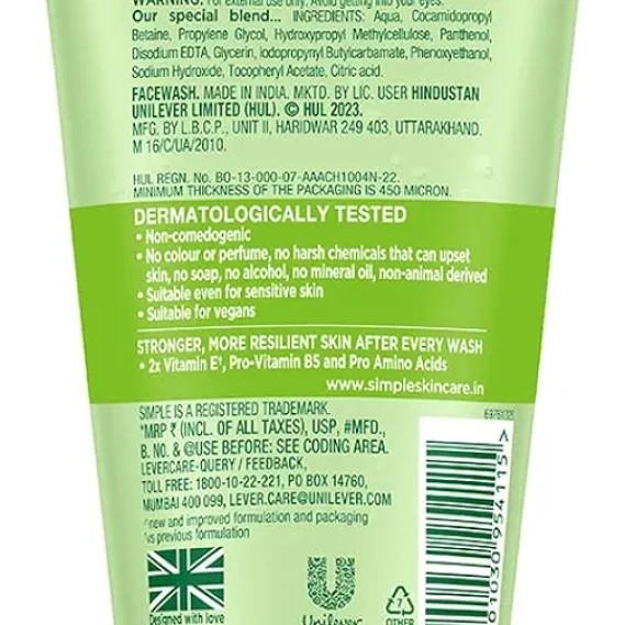 Simple Kind to Skin Refreshing Facial Wash Gel 150ml