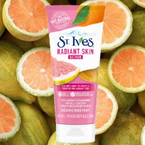 ST IVES RADIANT SKIN PINK LEMON & MANDARIN ORANGE FACE SCRUB 170G