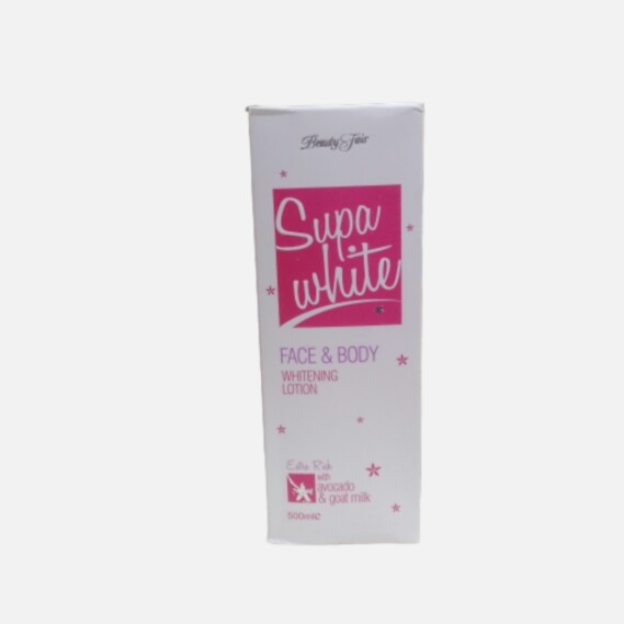 Beauty Fair  Supa white  FACE & BODY  WHITENING LOTION   & goat milk  500ml