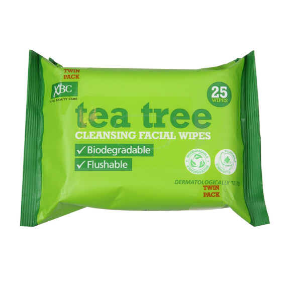 Tea Tree Cleansing Facial Wipes Twin Pack 2 x 25