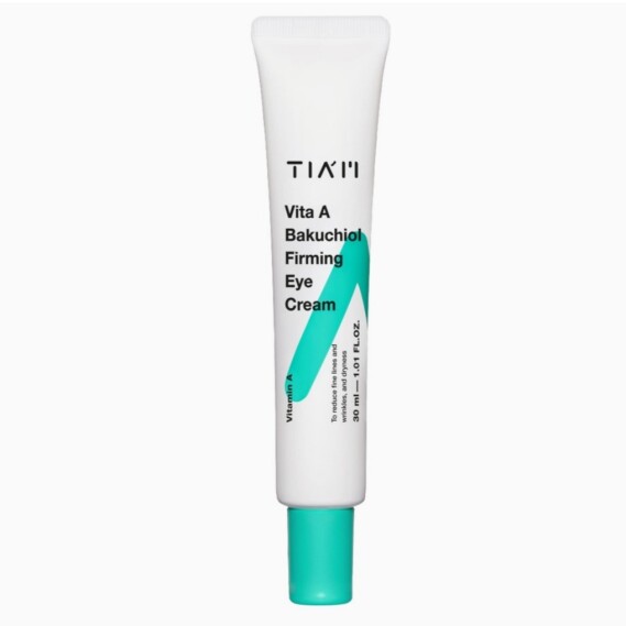 TIAM Vita A Bakuchiol Firming Eye Cream for Wrinkles, Anti-Aging, Dark Circles, and Puffiness, Treatment, 1.01 FL.OZ. / 30ml