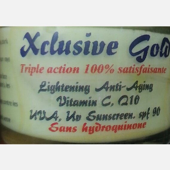 Xclusive Gold Lightening Anti-Aging Vitamin C. Q10 UVA, UV Sunscreen. spf 90